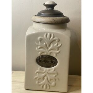 Rare Vintage "Roma Collection" by Jay Imports-ceramic COFFEE Boho canister